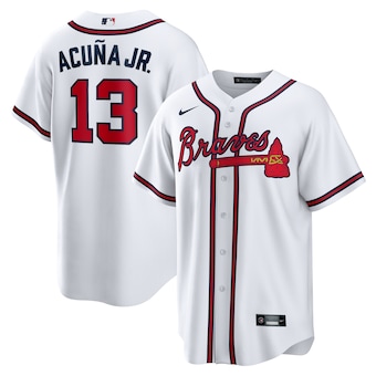 mens nike ronald acuna jr white atlanta braves home replica 